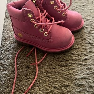 Pink timberland toddler girl boots